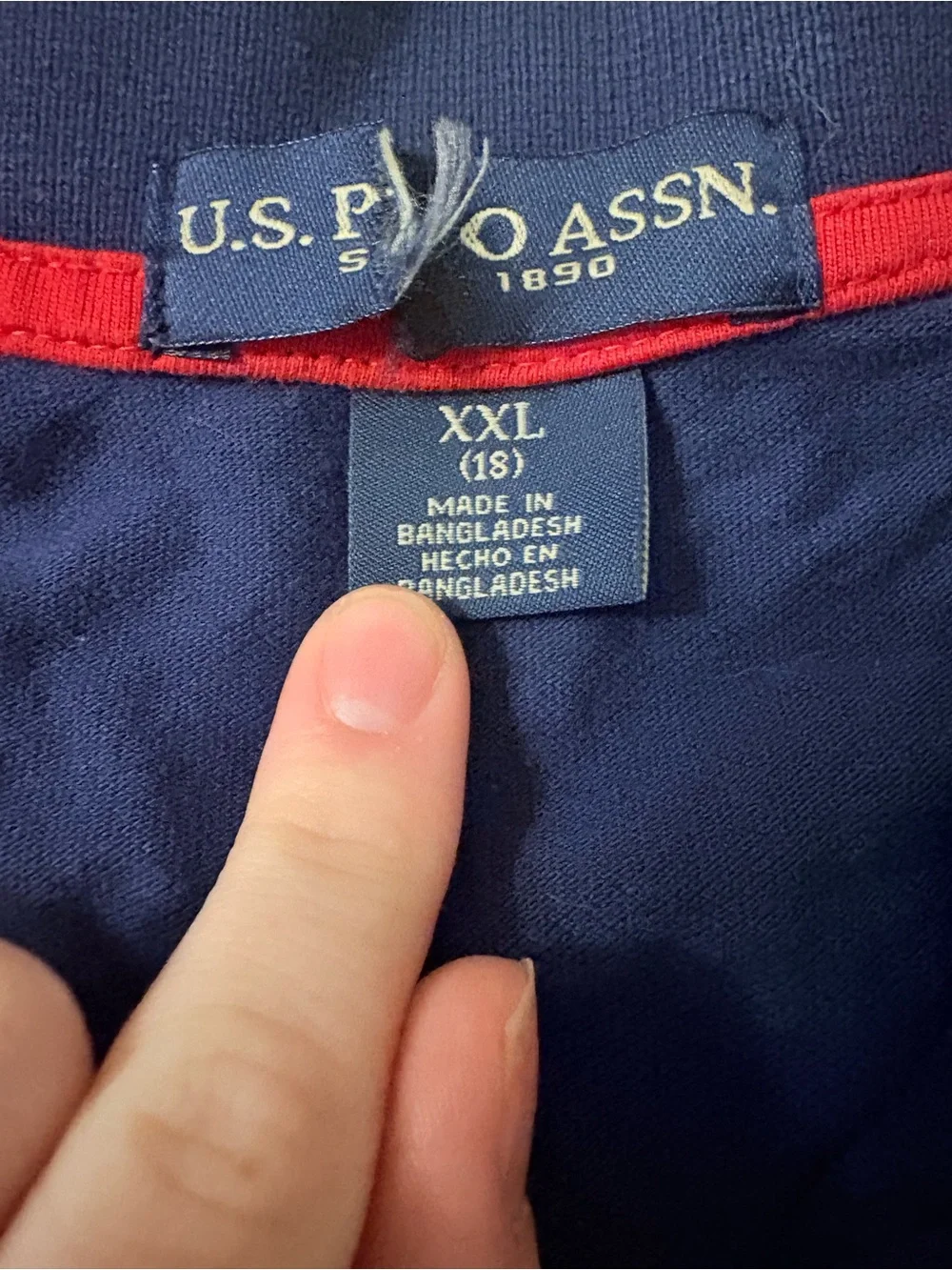 Ralph Lauren Navy Polo with Red Pony Embroidery